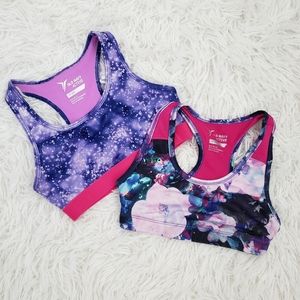 2 Girl's Old Navy Active Sports Bras sz 6/7